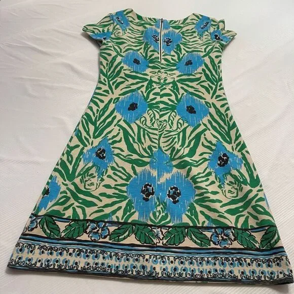 Lilly Pulitzer Layton Sea Oat Ikatty Ikat Engineered Print Shift Dress Size XS - Picture 6 of 7